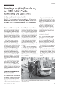 Neue Wege zur (Mit-)Finanzierung des &Ouml;PNV: Public-Private-Partnership und Sponsoring
