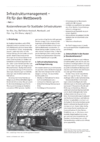 Infrastrukturmanagement  Fit f&uuml;r den Wettbewerb (Teil 1): Kostenreferenzen f&uuml;r Stadtbahn-Infrastrukturen