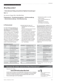 #railtec2007  Internationaler Dialog und praktische Hightech-Anwendungen (Teil 2)