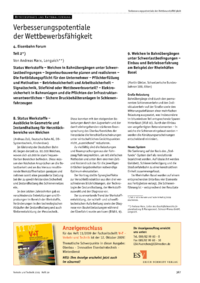 Verbesserungspotentiale der Wettbewerbsf&auml;higkeit  4. Eisenbahn Forum  Teil 2