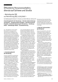 &Ouml;ffentliche Personenverkehrsdienste auf Schiene und Stra&szlig;e