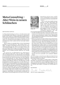 Meta-Consulting  Alter Wein in neuen Schl&auml;uchen