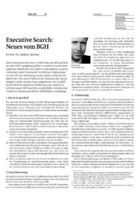 Executive Search: Neues vom BGH