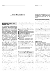 Aktuelle Studien