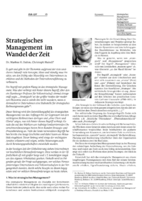 Strategisches Management im Wandel der Zeit