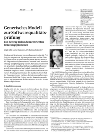 Generisches Modell zur Softwarequalit&auml;tspr&uuml;fung