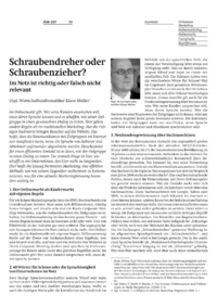 Schraubendreher oder Schraubenzieher?
