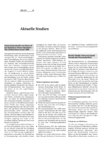 Aktuelle Studien