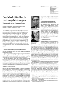 Der Markt f&uuml;r Buchhaltungsleistungen
