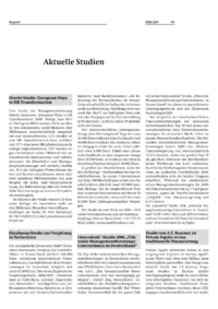 Aktuelle Studien