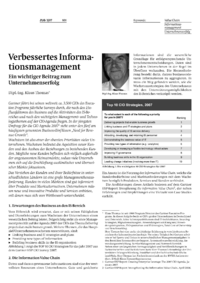 Verbessertes Informationsmanagement