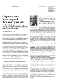 Organisationsberatung und Bef&auml;higungsansatz