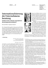 Internationalisierung der Unternehmensberatung