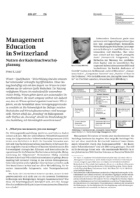 Management Education in Switzerland