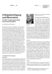 Erfolgsbeteiligung und Motivation