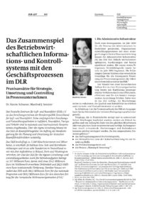 Das Zusammenspiel des Betriebswirtschaftlichen Informations- und Kontrollsystems mit den Gesch&auml;ftsprozessen im DLR