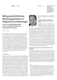 Mit ganzheitlichem Beratungsansatz erfolgreich in Osteuropa