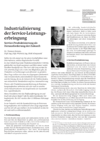 Industrialisierung der Service-Leistungserbringung