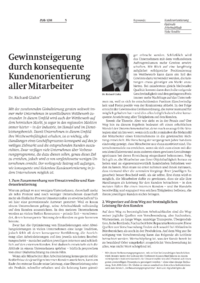 Gewinnsteigerung durch konsequente Kundenorientierung aller Mitarbeiter
