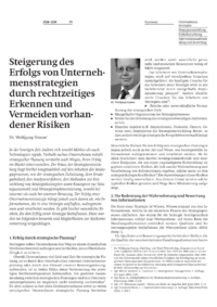 Steigerung des Erfolgs von Unternehmensstrategien