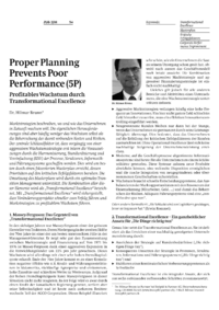 Proper Planning Prevents Poor Performance (5P)