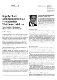 Supply Chain Kommunikation als strategischer Wettbewerbsfaktor