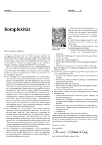 Komplexit&auml;t