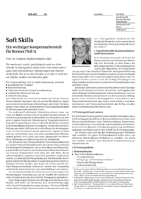 Soft Skills  Ein wichtiger Kompetenzbereich f&uuml;r Berater (Teil 1)