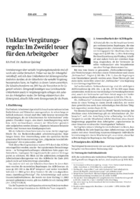 Unklare Verg&uuml;tungsregeln: Im Zweifel teuer f&uuml;r den Arbeitgeber