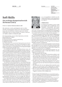 Soft Skills  Ein wichtiger Kompetenzbereich f&uuml;r Berater (Teil 2)