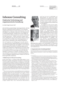 Inhouse Consulting  Praktische Verbreitung und organisatorische Gestaltung