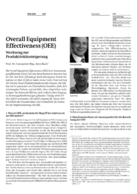 Overall Equipment Effectiveness (OEE)  Werkzeug zur Produktivit&auml;tssteigerung