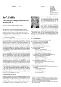 Soft Skills  Ein wichtiger Kompetenzbereich f&uuml;r Berater (Teil 3)