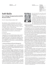 Soft Skills  Ein wichtiger Kompetenzbereich f&uuml;r Berater (Teil 4)