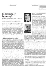 Robotik in der Beratung?