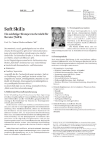 Soft Skills  Ein wichtiger Kompetenzbereich f&uuml;r Berater (Teil 5)