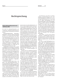 Rechtsprechung 