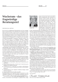 Wachstum  das fragw&uuml;rdige Beratungsziel