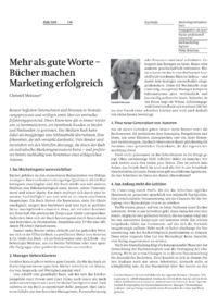 Mehr als gute Worte  B&uuml;cher machen Marketing erfolgreich