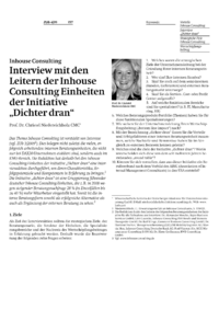 Interview mit den Leitern der Inhouse Consulting Einheiten der Initiative Dichter dran