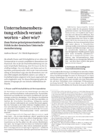 Unternehmensberatung ethisch verantworten  aber wie?