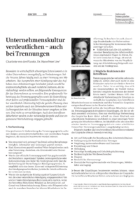 Unternehmenskultur verdeutlichen  auch bei Trennungen