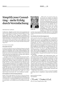 Simplify your Consulting  mehr Erfolg durch Vereinfachung