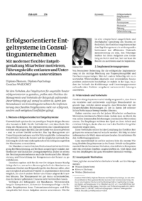 Erfolgsorientierte Entgeltsysteme in Consultingunternehmen