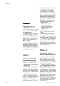 Pers&ouml;nliches, B&uuml;cher, Tagung