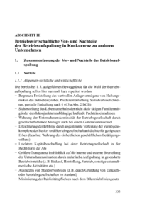 Dokument Betriebswirtschaftliche Vor- und Nachteile der Betriebsaufspaltung in Konkurrenz zu anderen Unternehmen