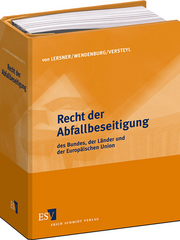 Recht der Abfallbeseitigung
des Bundes, der L�nder und der Europ�ischen Union - Abonnement &ndash; Kommentierungen der Abfallrahmenrichtlinie, des KrWG und weiterer abfallrechtlicher Gesetze und Verordnungen