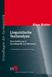 Linguistische Textanalyse &ndash; Eine Einf�hrung in Grundbegriffe und Methoden