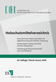 Holzschutzmittelverzeichnis – Verzeichnis der Holzschutzmittel mit allgemeiner bauaufsichtlicher Zulassung –Auflistung der Holzschutzmittel mit RAL-Gütezeichen –
Auflistung der Bläueschutzmittel nach VdL-Richtlinie
Stand: Januar 2008