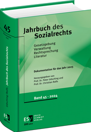 Jahrbuch des Sozialrechts
Dokumentation für das Jahr 2023 – Gesetzgebung – Verwaltung – Rechtsprechung – Literatur
Nachschlagewerk für Wissenschaft und Praxis